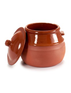 Kochtopf mit Deckel Steingut 2 L 19 x 20,5 x 18 cm (4 Stück)