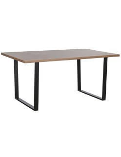 Table de Salle à Manger Home ESPRIT Marron Noir Fer Bois MDF 160 x 90 x 75 cm