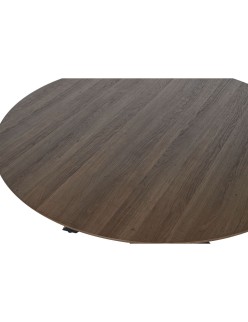 Mesa de Comedor Home ESPRIT Marrón Negro Hierro Madera MDF 120 x 120 x 75 cm