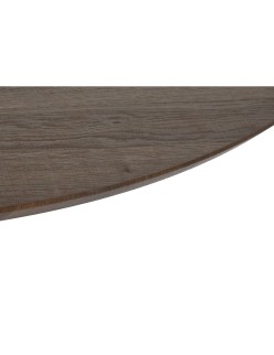 Mesa de Comedor Home ESPRIT Marrón Negro Hierro Madera MDF 120 x 120 x 75 cm
