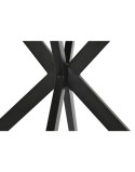 Mesa de Comedor Home ESPRIT Marrón Negro Hierro Madera MDF 120 x 120 x 75 cm