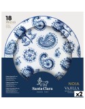 Tableware Santa Clara Noia 18 Pieces Porcelain Circular (2 Units)