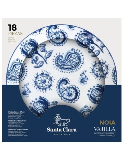 Tableware Santa Clara Noia 18 Pieces Porcelain Circular (2 Units)