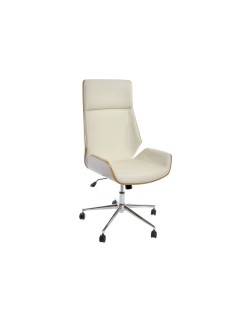 Bürostuhl DKD Home Decor Braun Creme Silberfarben 60 x 65,5 x 118 cm