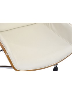 Bürostuhl DKD Home Decor Braun Creme Silberfarben 60 x 65,5 x 118 cm