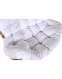 Sedia a Dondolo Home ESPRIT Bianco Marrone Acciaio 108 x 108 x 80 cm
