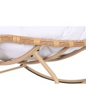 Sedia a Dondolo Home ESPRIT Bianco Marrone Acciaio 108 x 108 x 80 cm