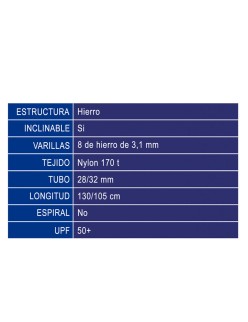 Ombrellone Ø 220 cm A strisce