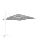 Parasol Tiber Branco Cinzento claro Alumínio 300 x 300 x 250 cm LED