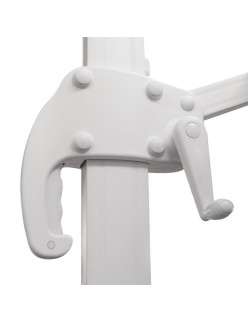 Parasol Tiber Branco Cinzento claro Alumínio 300 x 300 x 250 cm LED