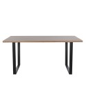 Mesa de Comedor Home ESPRIT Marrón Negro Hierro Madera MDF 160 x 90 x 75 cm
