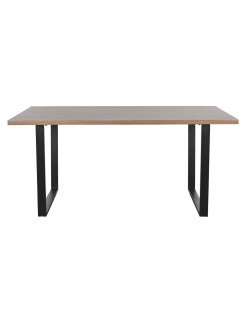 Tavolo da Pranzo Home ESPRIT Marrone Nero Ferro Legno MDF 160 x 90 x 75 cm