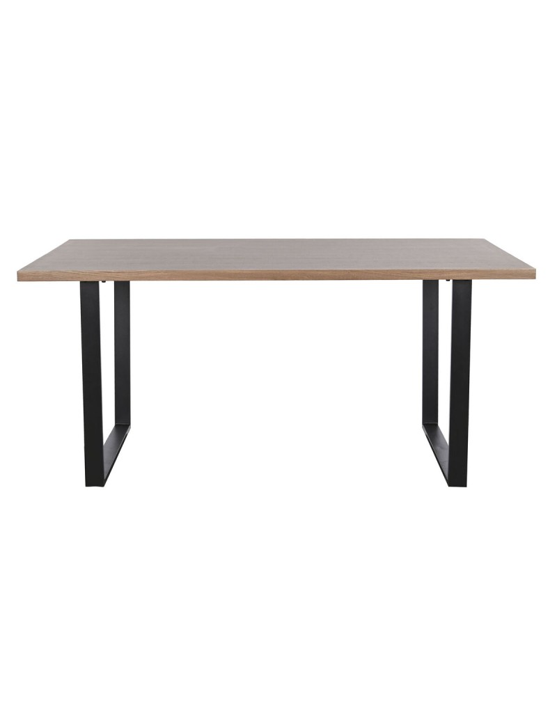 Mesa de Comedor Home ESPRIT Marrón Negro Hierro Madera MDF 160 x 90 x 75 cm