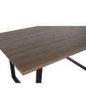 Mesa de Comedor Home ESPRIT Marrón Negro Hierro Madera MDF 160 x 90 x 75 cm