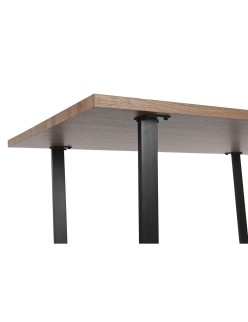 Mesa de Comedor Home ESPRIT Marrón Negro Hierro Madera MDF 160 x 90 x 75 cm