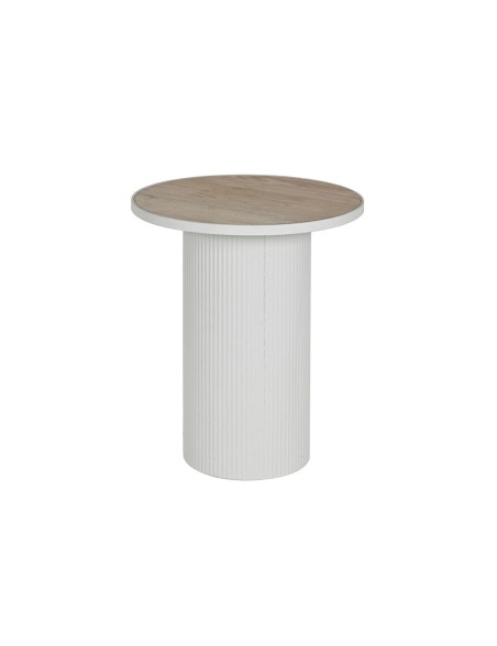 Mesa de apoio Home ESPRIT Branco Metal Madeira MDF 46 x 46 x 56 cm Mesa de apoio Home ESPRIT Branco Metal Madeira MDF 46 x 46 x 56 cm