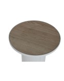 Mesa de apoio Home ESPRIT Branco Metal Madeira MDF 46 x 46 x 56 cm