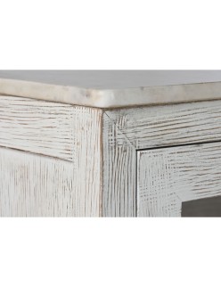 Anrichte Home ESPRIT Weiß Kristall Mango-Holz 175 x 45,2 x 105 cm