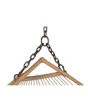 Poltrona de jardim suspensa Home ESPRIT Catanho escuro Marrom claro Alumínio Rotim sintético 130 x 61 x 117 cm