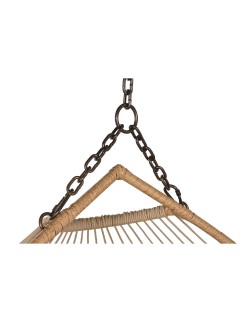 Poltrona de jardim suspensa Home ESPRIT Catanho escuro Marrom claro Alumínio Rotim sintético 130 x 61 x 117 cm