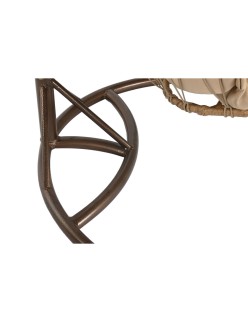 Poltrona de jardim suspensa Home ESPRIT Catanho escuro Marrom claro Alumínio Rotim sintético 130 x 61 x 117 cm