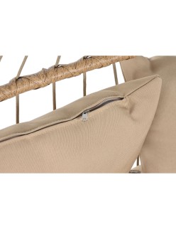 Poltrona de jardim suspensa Home ESPRIT Catanho escuro Marrom claro Alumínio Rotim sintético 130 x 61 x 117 cm