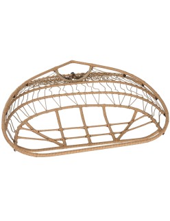 Poltrona de jardim suspensa Home ESPRIT Catanho escuro Marrom claro Alumínio Rotim sintético 130 x 61 x 117 cm