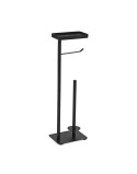 Toilettenpapierrollenhalterung Versa Lilia Schwarz 15 x 65 x 20 cm Metall