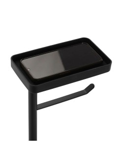 Toilet Roll Holder Versa Lilia Black 15 x 65 x 20 cm Metal
