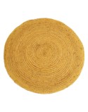 Tapis Jaune Jute 120 x 120 cm