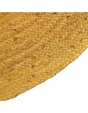 Tapis Jaune Jute 120 x 120 cm