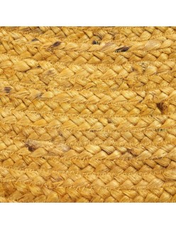 Tapis Jaune Jute 120 x 120 cm