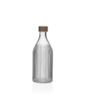 Flasche Versa Glas Aluminium Streifen 1 L 9,8 x 25,1 x 9,8 cm