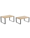Regale Home ESPRIT Metall Bambus 30 x 19,5 x 15,5 cm 2 Stücke