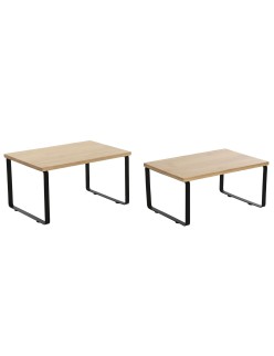 Regale Home ESPRIT Metall Bambus 30 x 19,5 x 15,5 cm 2 Stücke