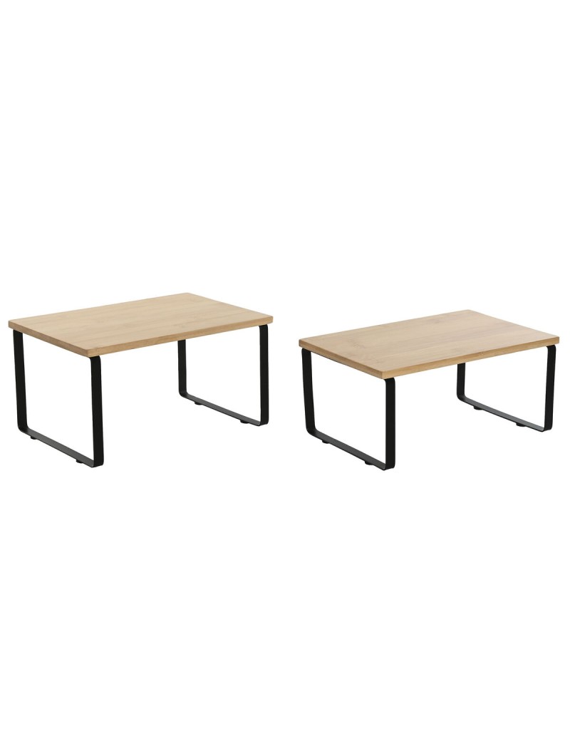 Regale Home ESPRIT Metall Bambus 30 x 19,5 x 15,5 cm 2 Stücke