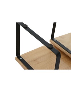 Regale Home ESPRIT Metall Bambus 30 x 19,5 x 15,5 cm 2 Stücke