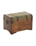Set di Bauli Home ESPRIT Verde Multicolore Legno Tela Tropicale 60 x 43,5 x 42 cm (3 Unità)