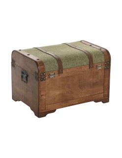 Set di Bauli Home ESPRIT Verde Multicolore Legno Tela Tropicale 60 x 43,5 x 42 cm (3 Unità)