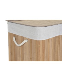 Cesto per i Panni Sporchi Home ESPRIT Bianco Naturale Bambù 140 L 60 x 40 x 60 cm
