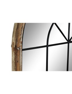 Miroir mural Home ESPRIT Blanc Marron Noir Fenêtre 86 x 3,5 x 168 cm