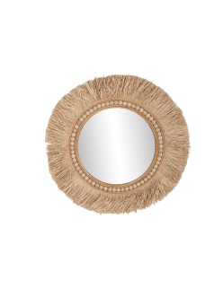 Miroir mural Home ESPRIT Naturel Tropical 80 x 4 x 80 cm
