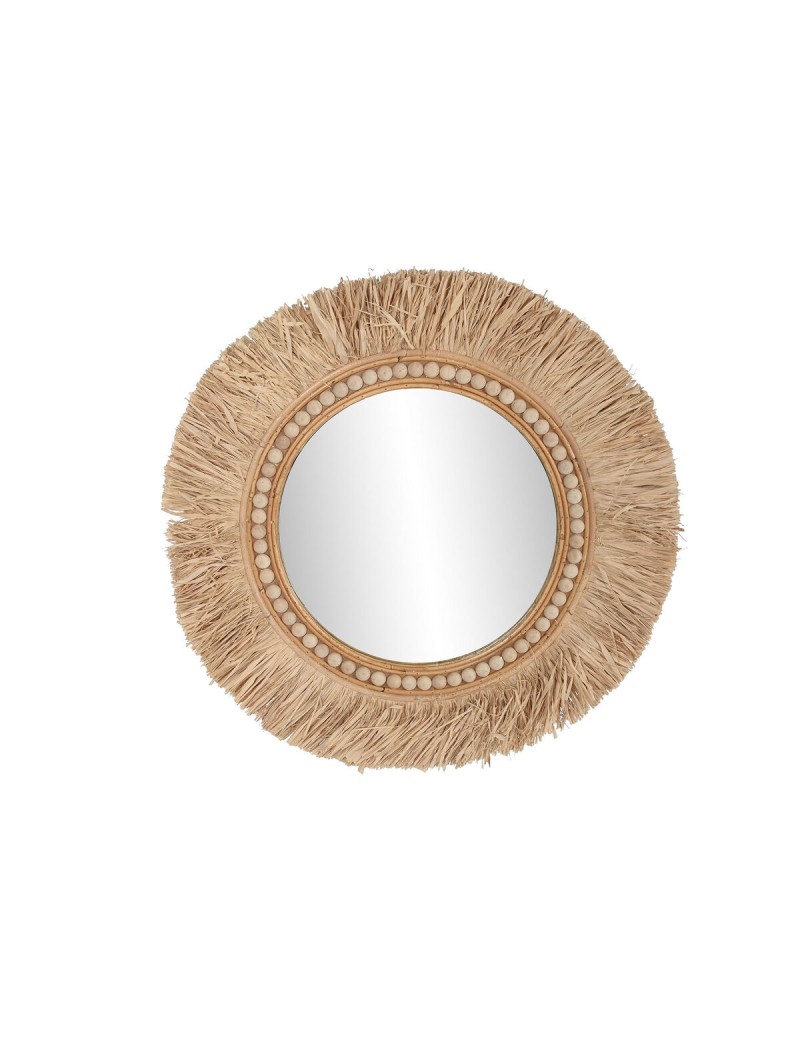 Miroir mural Home ESPRIT Naturel Tropical 80 x 4 x 80 cm