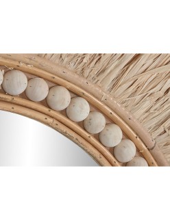 Miroir mural Home ESPRIT Naturel Tropical 80 x 4 x 80 cm