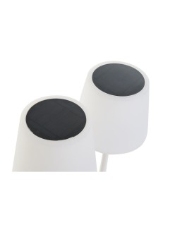 Lampe solaire Home ESPRIT Blanc Noir 15 x 15 x 40 cm