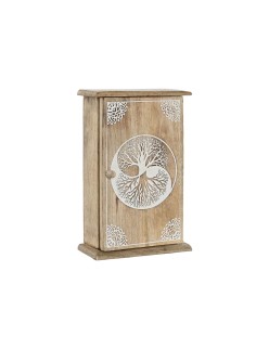 Schlüsselschrank Home ESPRIT Weiß natürlich 18 x 7,5 x 28 cm