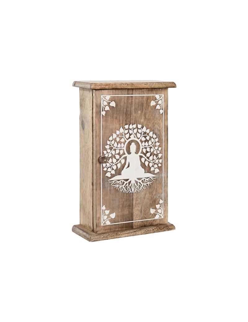 Schlüsselschrank Home ESPRIT Weiß natürlich 18 x 7,5 x 28 cm