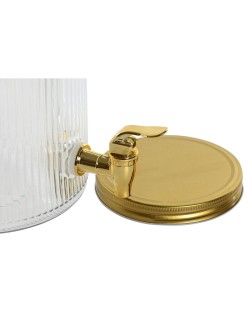 Dispensador de Água Home ESPRIT Dourado Metal Cristal 5,5 L 18 x 23,5 x 30 cm