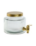 Dispenser di Acqua Home ESPRIT Dorato Metallo Cristallo 17,8 x 25 x 15 cm