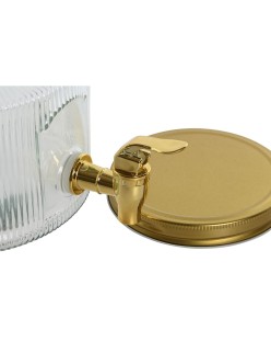 Dispenser di Acqua Home ESPRIT Dorato Metallo Cristallo 17,8 x 25 x 15 cm